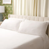 Jersey Knit Sham Set in Ivory White