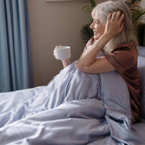 Sateen Duvet Cover in Dream Blue